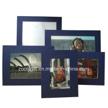 Papier d&#39;art texturé bleu Cadre de photo Assorted Color Art Paper Encadrement de cadeaux promotionnels